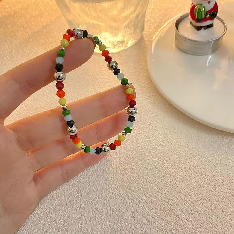 Wholesale Acrylic Rainbow Beads Bracelet